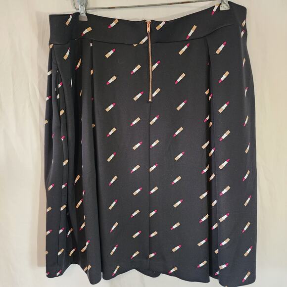 Ashley Nell Tipton Black A-line flared Knee Length Pockets Skirt Size 2X - Picture 3 of 4